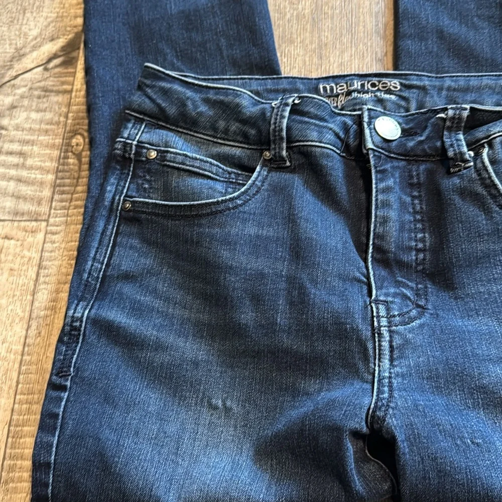 Maurices Blue Skinny Jeans with Classic Indigo Wash-size 6 - Picture 6 of 10